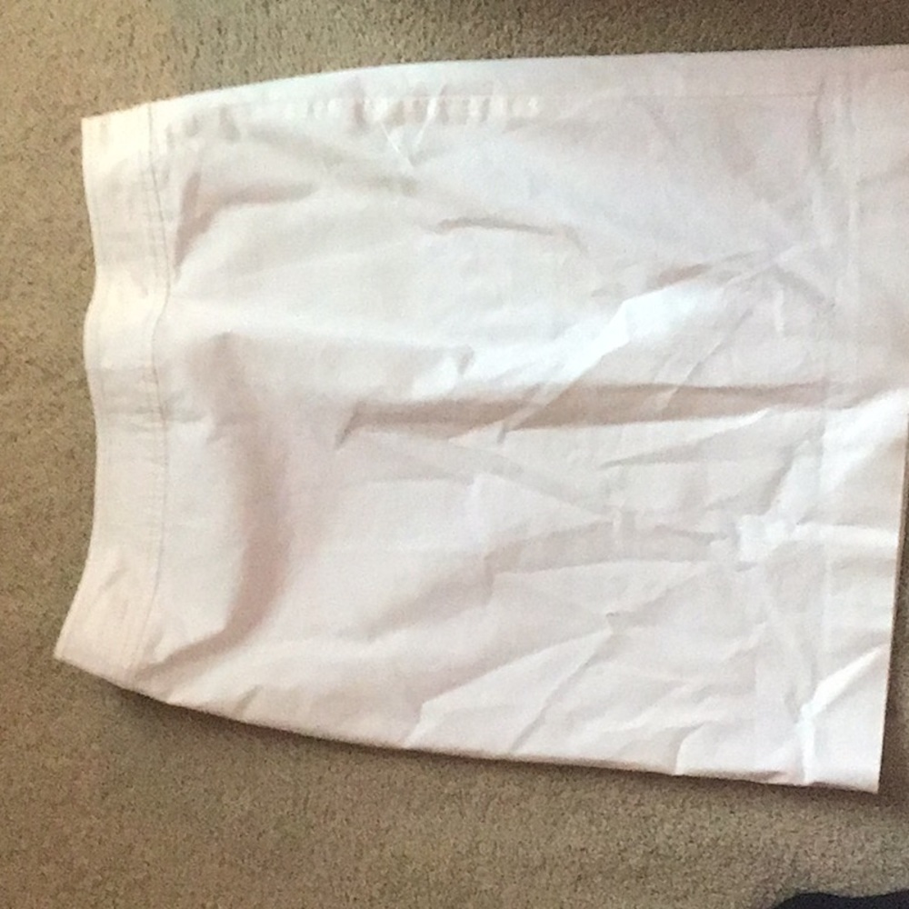 Ann Taylor white cotton spandex blend lined skirt